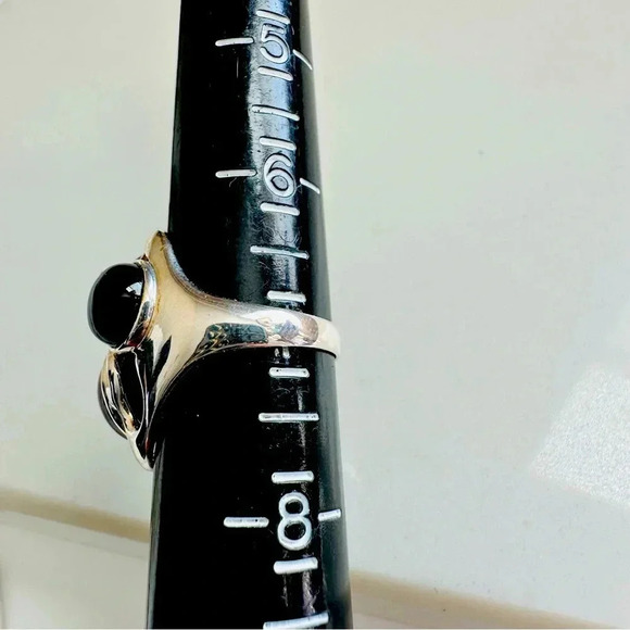 NWOT Large Sterling Silver Onyx Ring - Picture 7 of 7